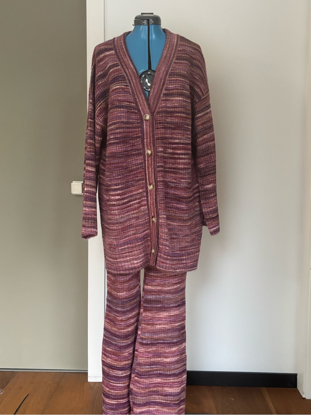 NWT LSPACE Demi 2PC Knit Cardigan Flare Pant Set